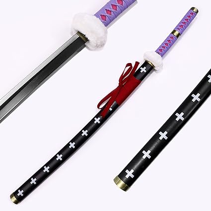 One Piece Surgeon of Death Doctor Trafalgar Law Katana 40" Purple Anime Cosplay Sword - Image 3