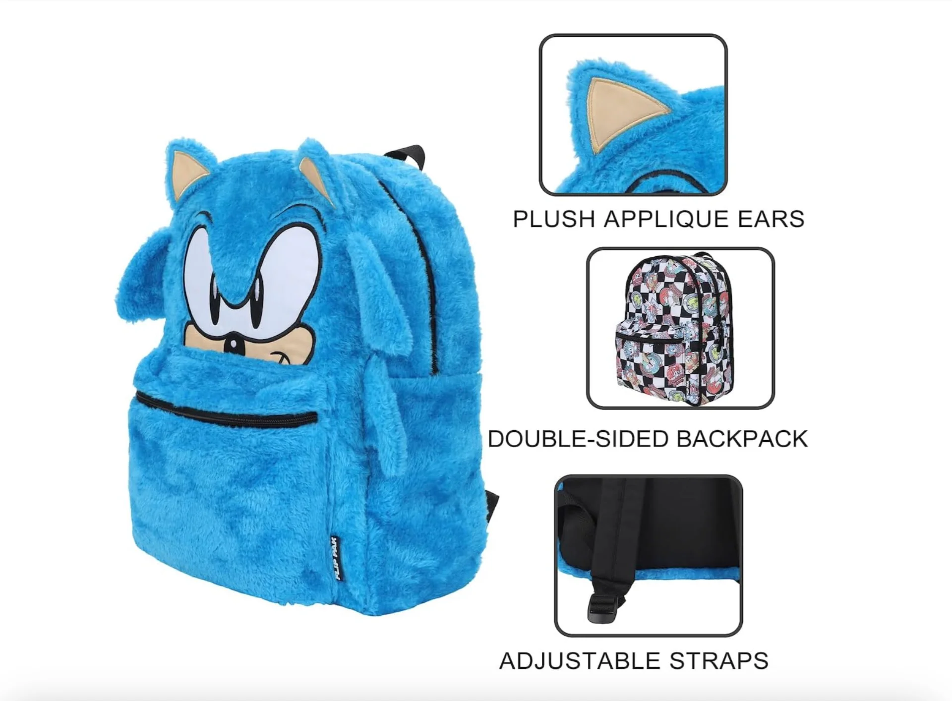 Backpack Sonic the Hedgehog Reversible Character Bag - Image 3