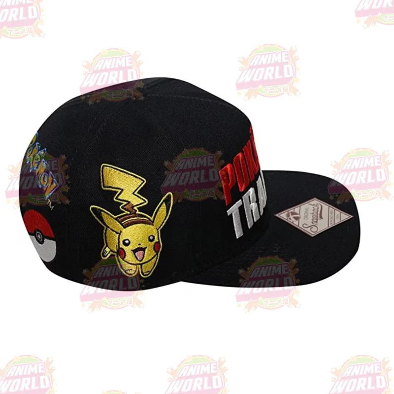 Pokemon Trainer Snapback Hat O/S Black - Image 3