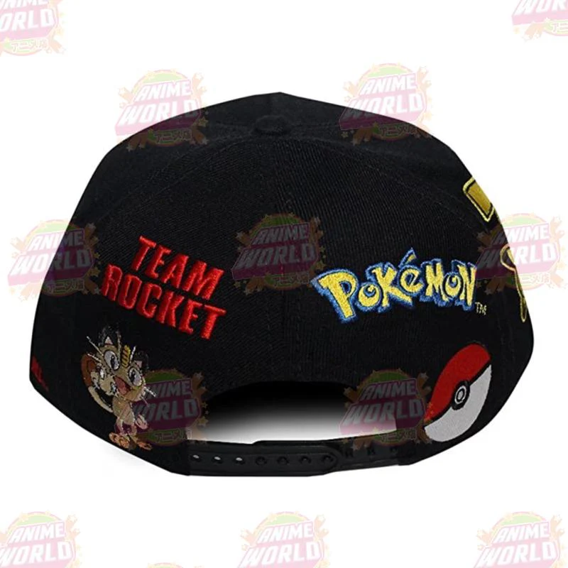 Pokemon Trainer Snapback Hat O/S Black - Image 4