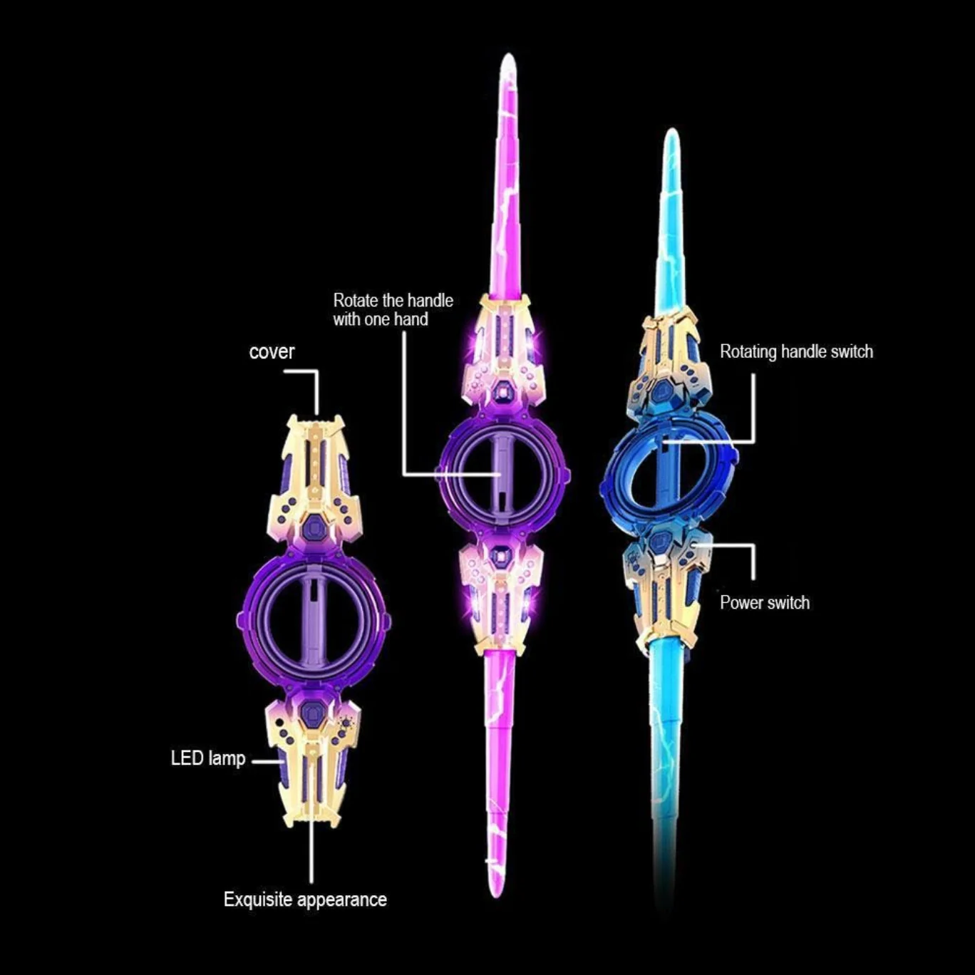 Spining Light Sword Double Blade LED Toy - Image 6