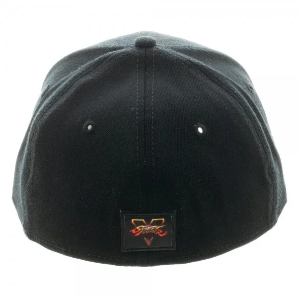 Street Fighter V K.O. Black Flex Cap Hat - Image 3