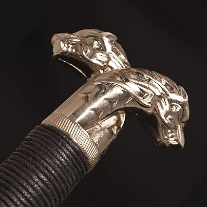 46" Scabbard Twin Wolf Sword Geralt of Rivia Metal Sword Replica Katana - Image 7