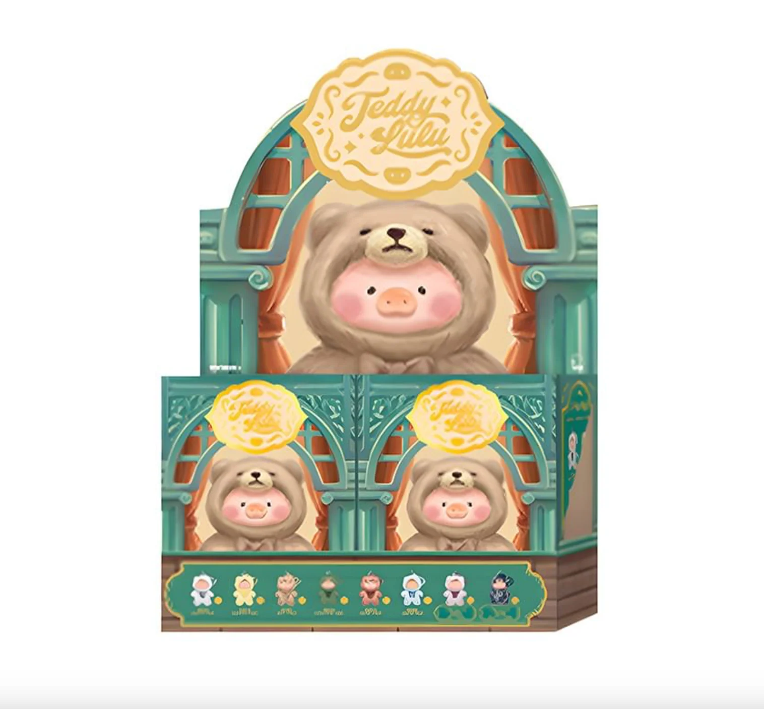 Toyzero+ Lulu Teddy The Piggy Vintage Plush Keychain Blind Box - Image 12