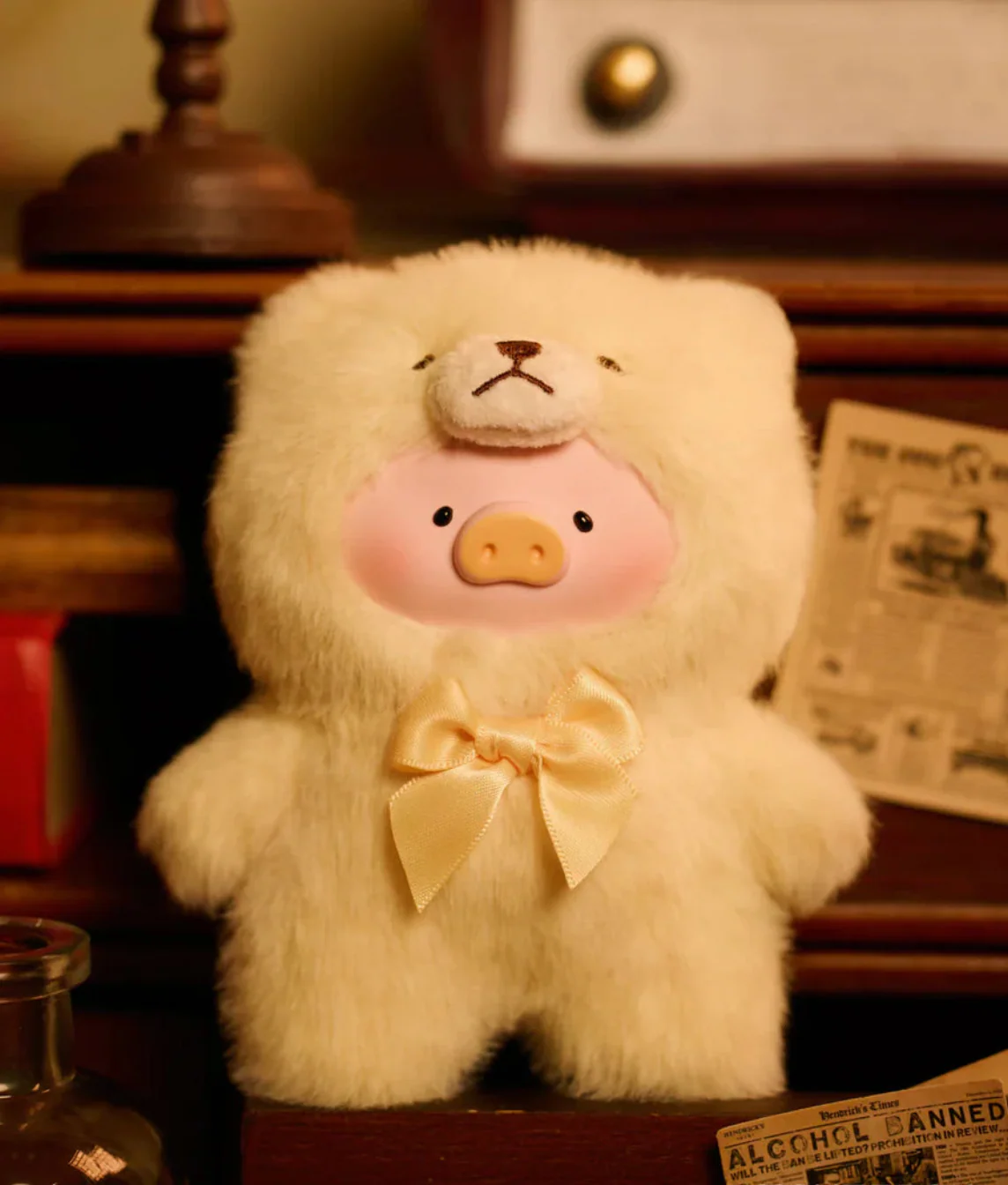 Toyzero+ Lulu Teddy The Piggy Vintage Plush Keychain Blind Box - Image 5