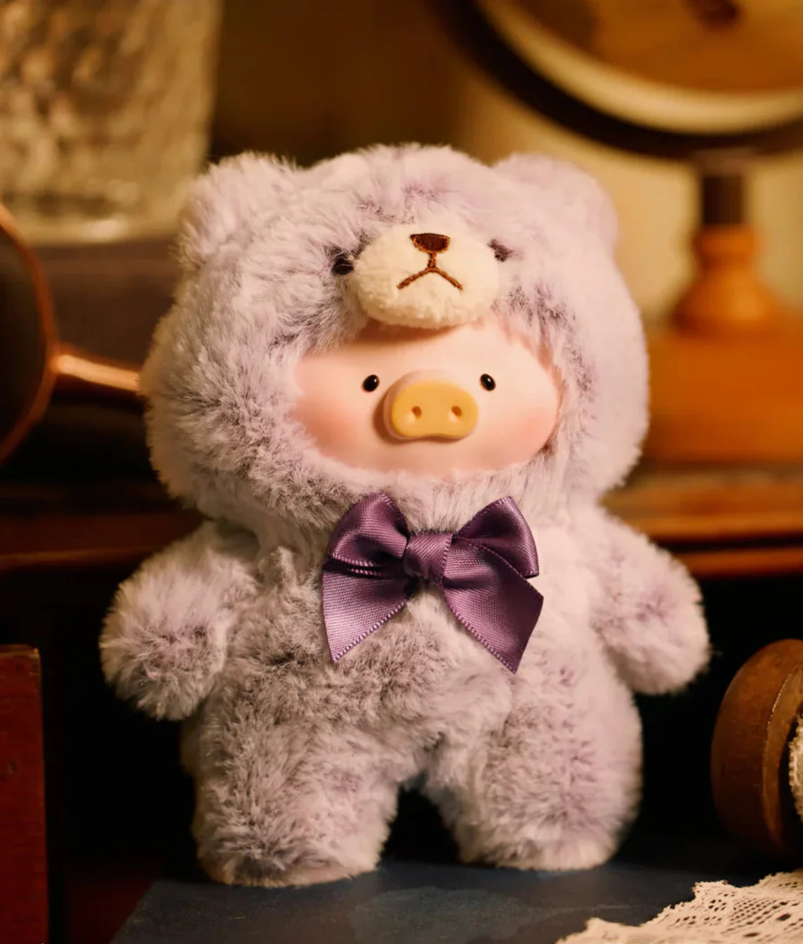 Toyzero+ Lulu Teddy The Piggy Vintage Plush Keychain Blind Box - Image 6